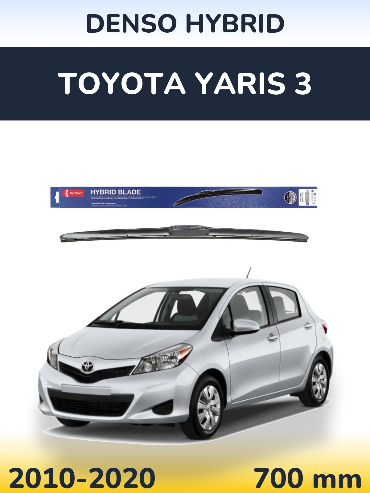 Przednia wycieraczka Denso Hybrid 700 mm do Toyota Yaris 3 2010-2020