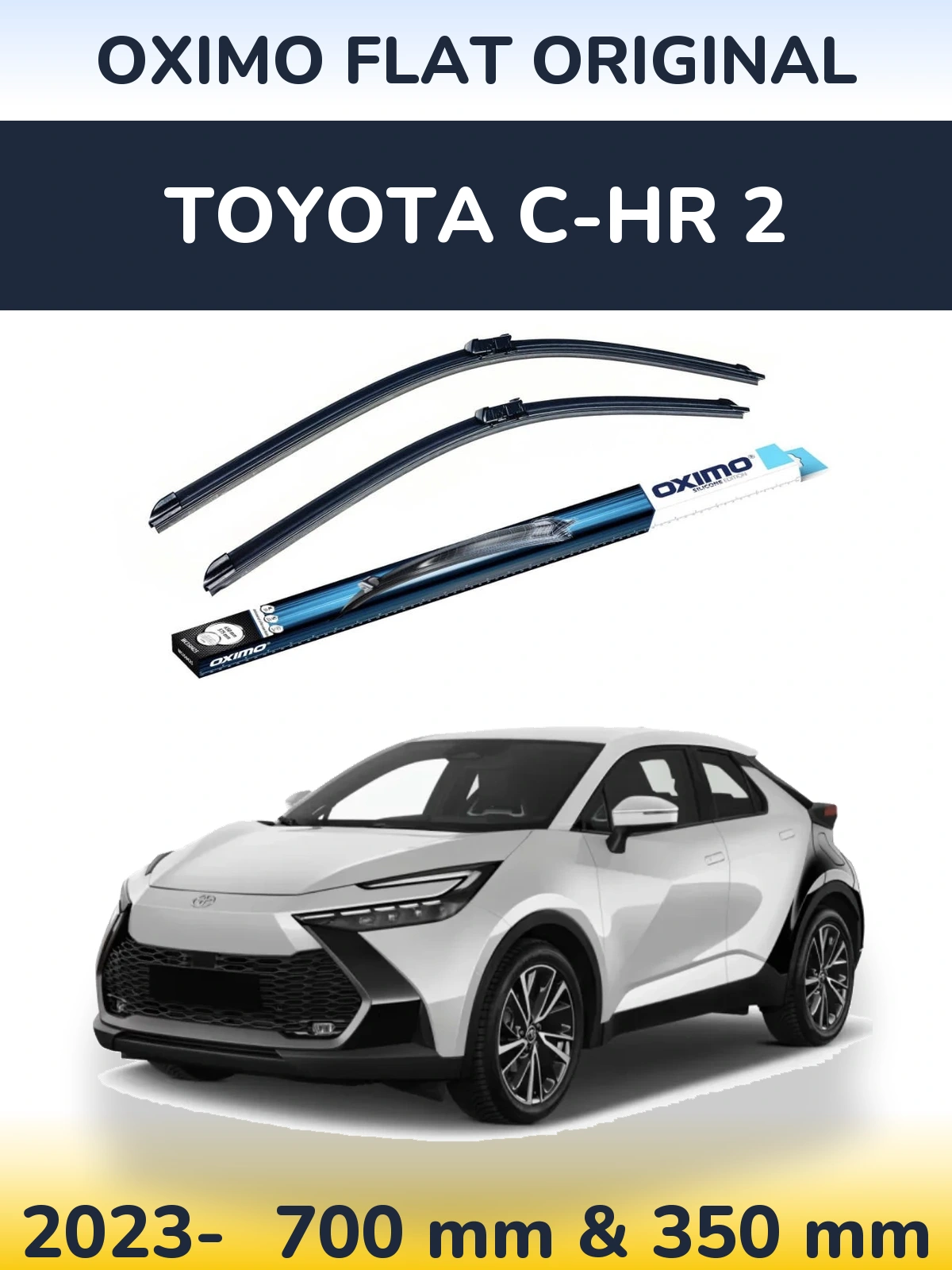 Komplet przednich wycieraczek Oximo Flat Original 700 & 350 mm do Toyota C-HR 2 2023-2026