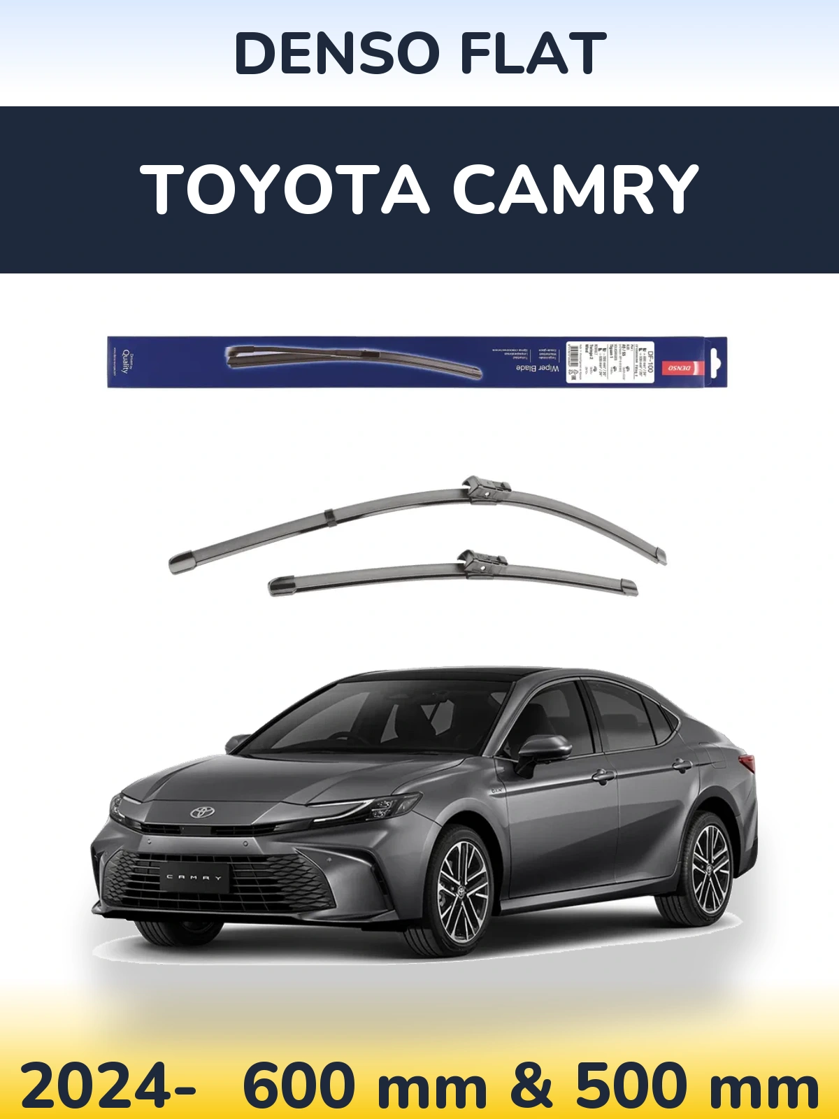 Komplet przednich wycieraczek Denso Flat 600 & 500 mm do Toyota Camry 2024-2026