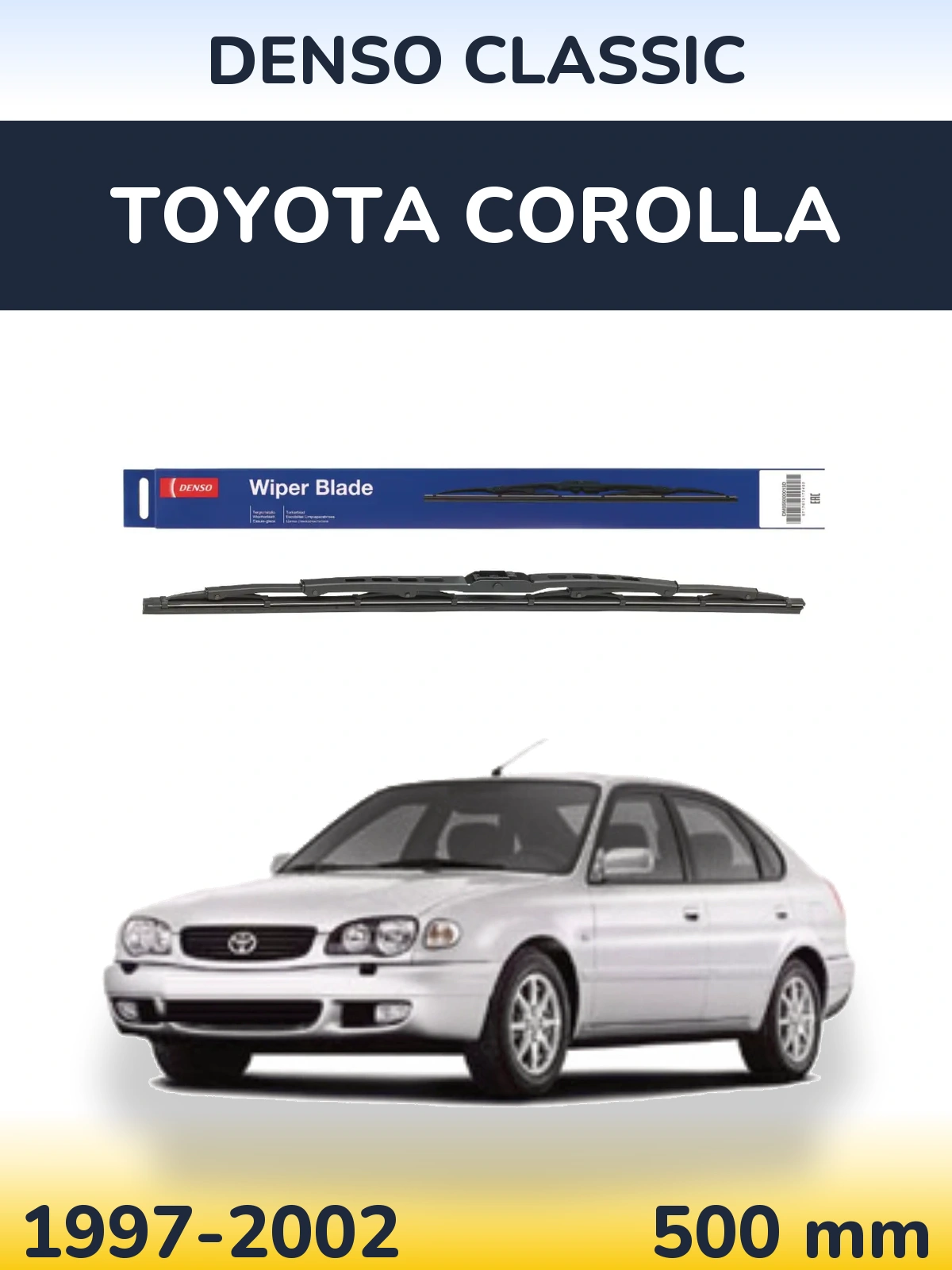 Tylna wycieraczka Denso Classic 500 mm do Toyota Corolla 1997-2002