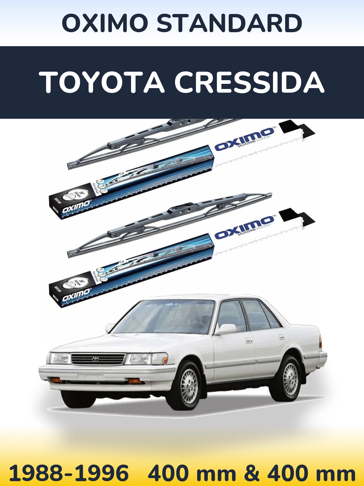 Комплект передних дворников Oximo Standard 400 & 400 мм для Toyota Cressida 1988-1996
