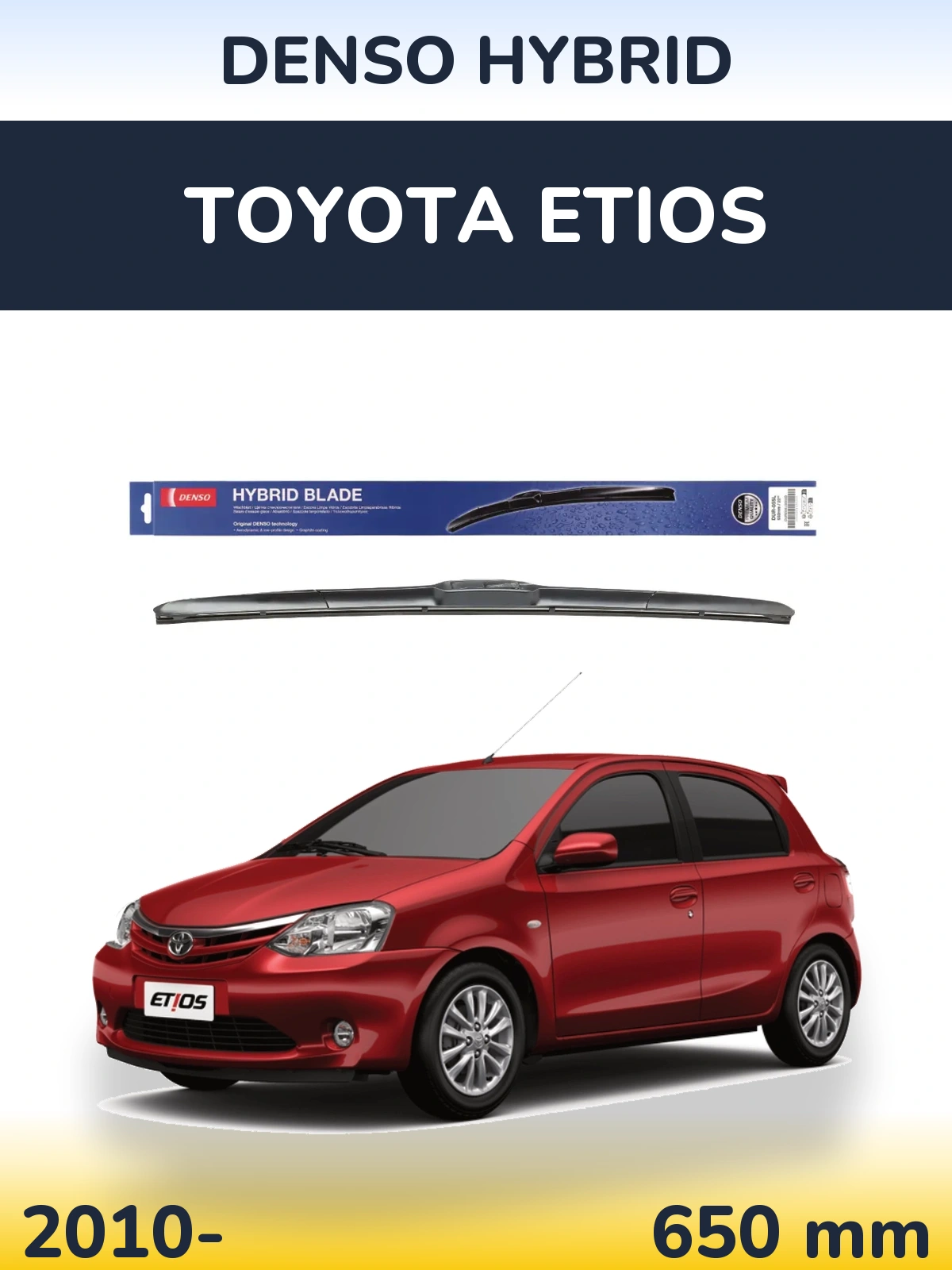 Przednia wycieraczka Denso Hybrid 650 mm do Toyota Etios 2010-2026