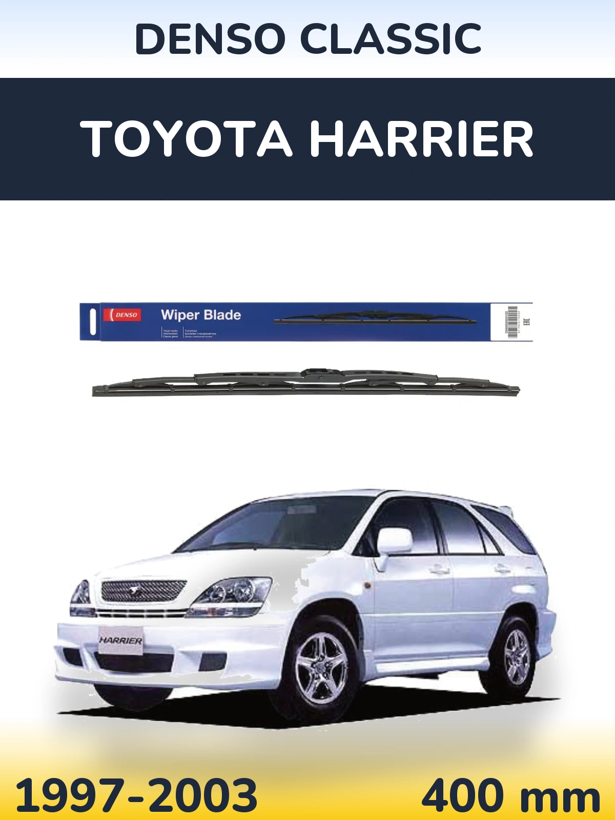 Rear wiper blade Denso Classic 400 mm for Toyota Harrier 1997-2003