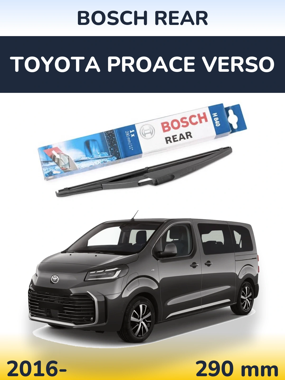 Tylna wycieraczka BOSCH Rear 290 mm do Toyota ProAce Verso 2016-2026