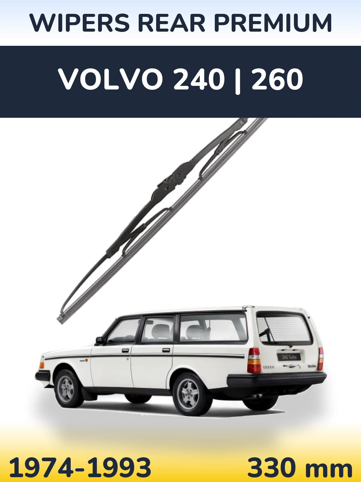 Rear wiper blade WIPERS REAR PREMIUM 330 mm for Volvo 240 | 260 1974-1993