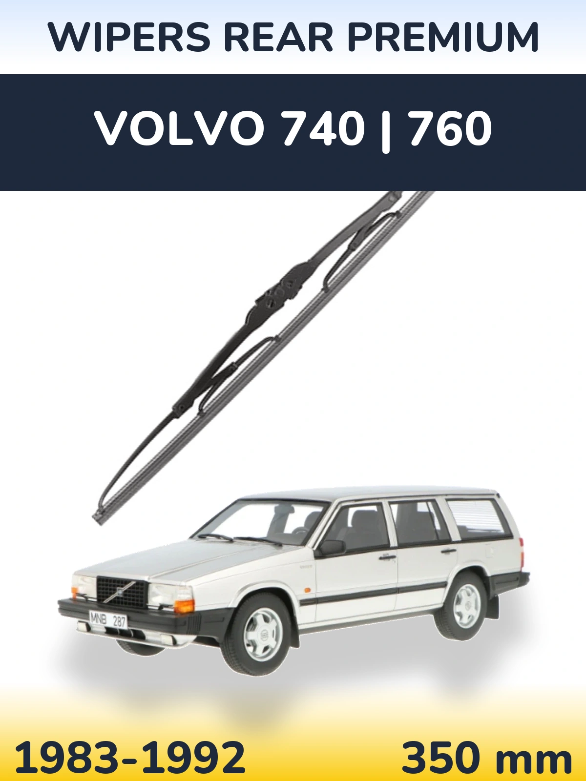 Задний дворник WIPERS REAR PREMIUM 350 мм для Volvo 740 | 760 1983-1992