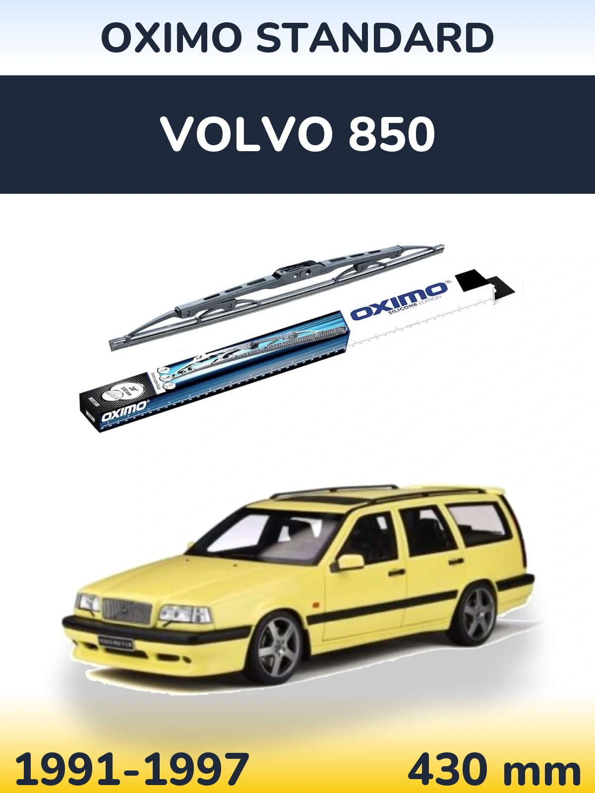 Rear wiper blade Oximo Standard 425 mm for Volvo 850 1991-1997