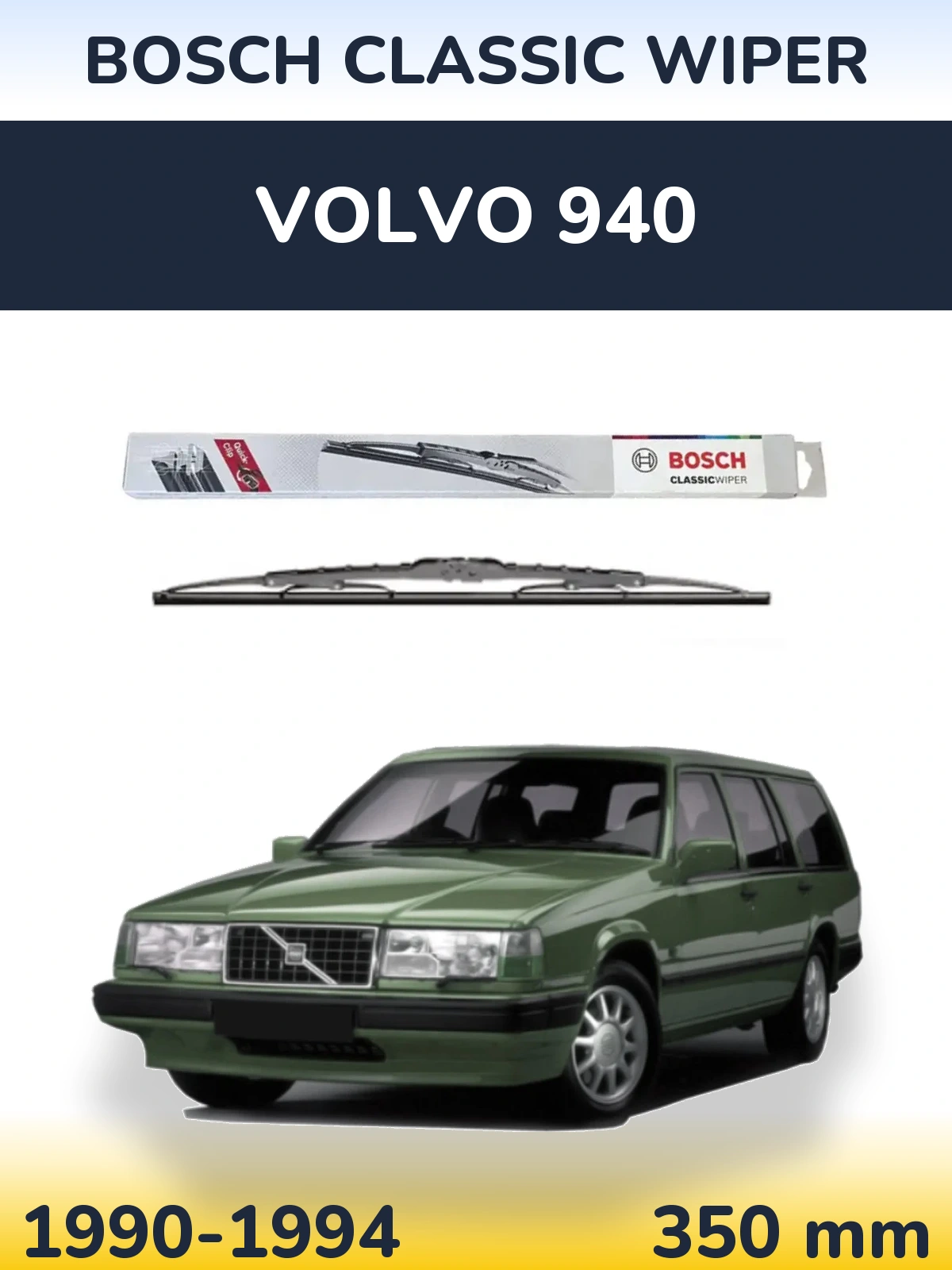 Tylna wycieraczka BOSCH Classic Wiper 340 mm do Volvo 940 1990-1994