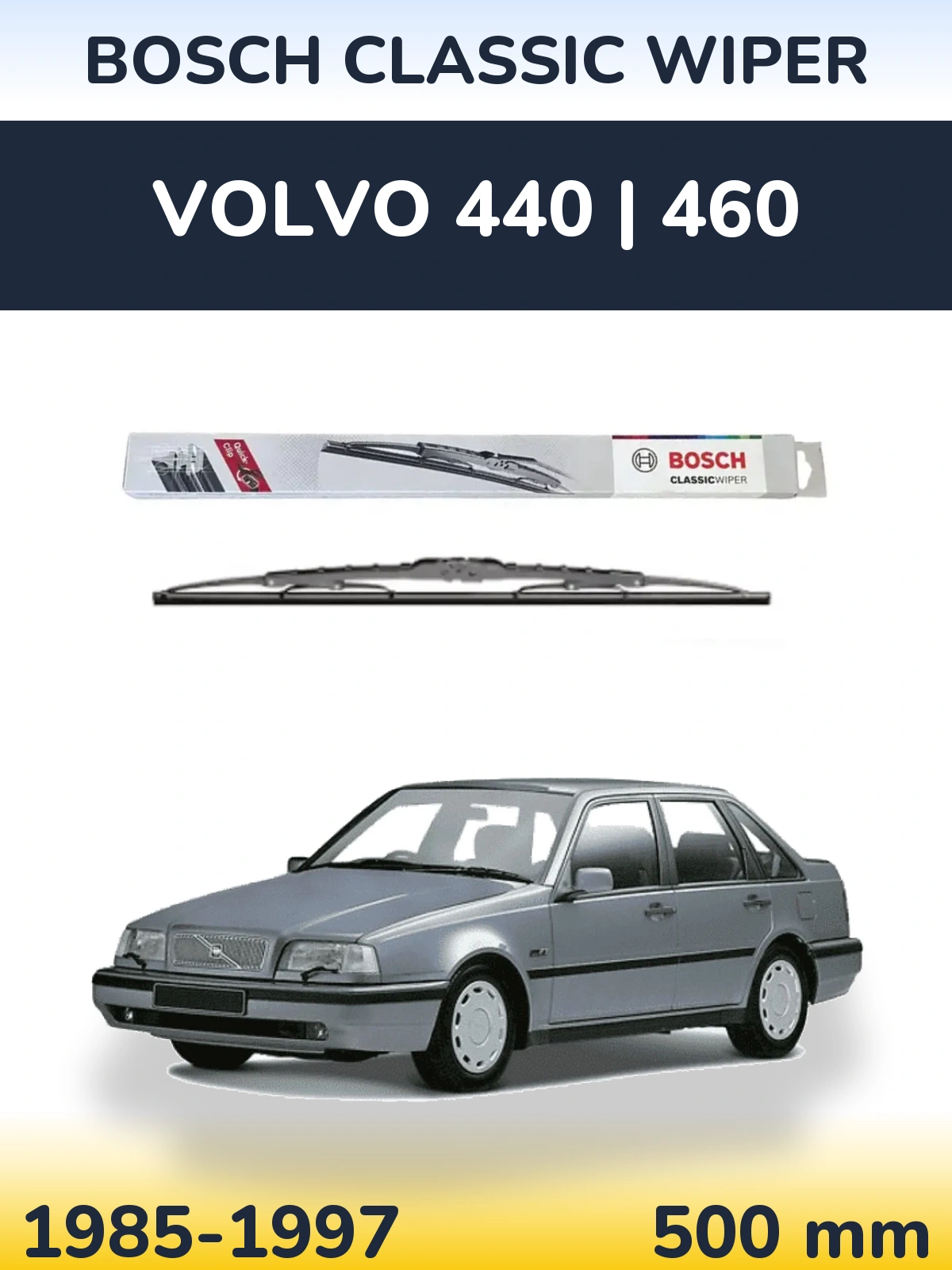 Tylna wycieraczka BOSCH Classic Wiper 500 mm do Volvo 440 | 460 1985-1997