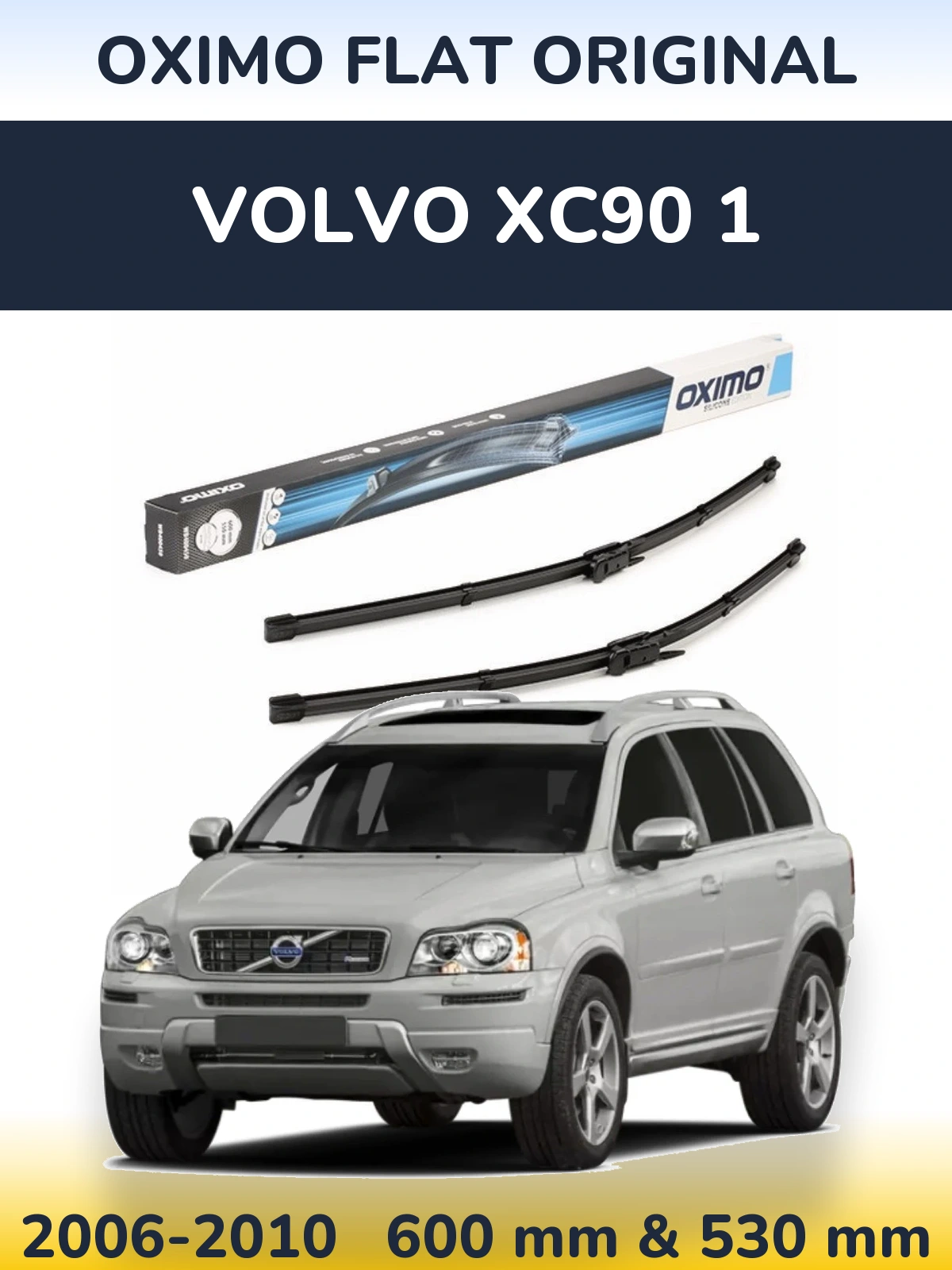 Komplet przednich wycieraczek Oximo Flat Original 600 & 550 mm do Volvo XC90 1 2006-2010