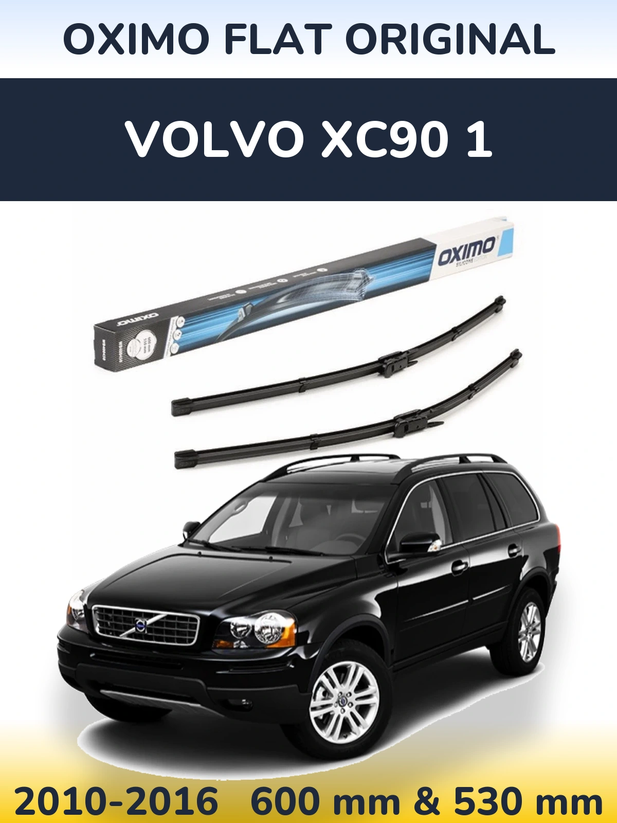 Komplet przednich wycieraczek Oximo Flat Original 600 & 550 mm do Volvo XC90 1 2010-2016
