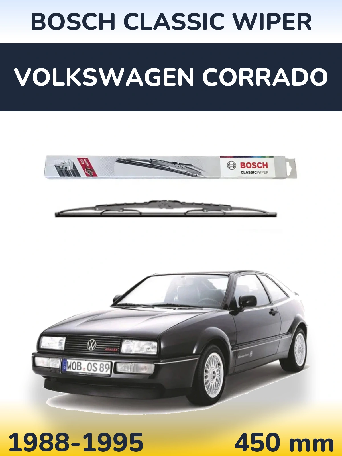 Tylna wycieraczka BOSCH Classic Wiper 450 mm do Volkswagen Corrado 1988-1995