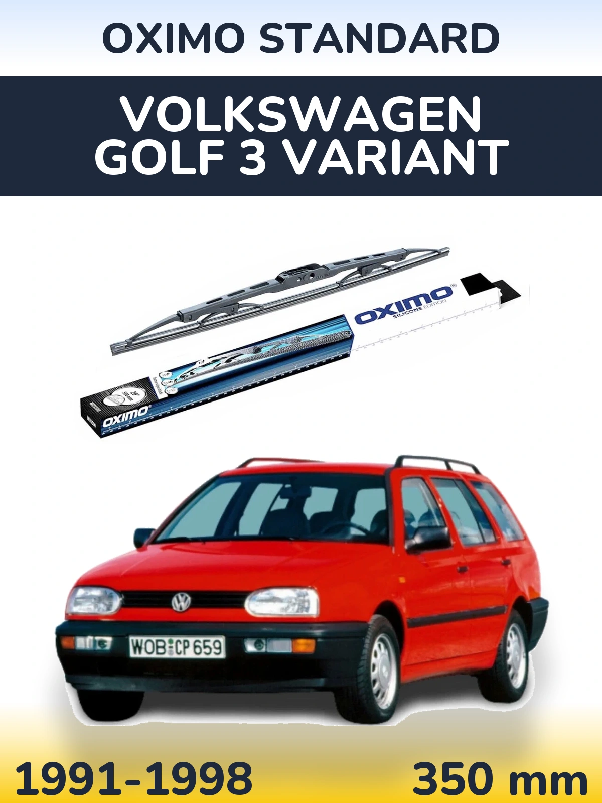 Tylna wycieraczka Oximo Standard 350 mm do Volkswagen Golf 3 Variant 1991-1998