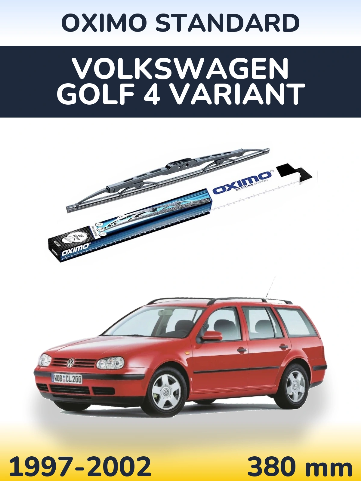 Tylna wycieraczka Oximo Standard 375 mm do Volkswagen Golf 4 Variant 1997-2002
