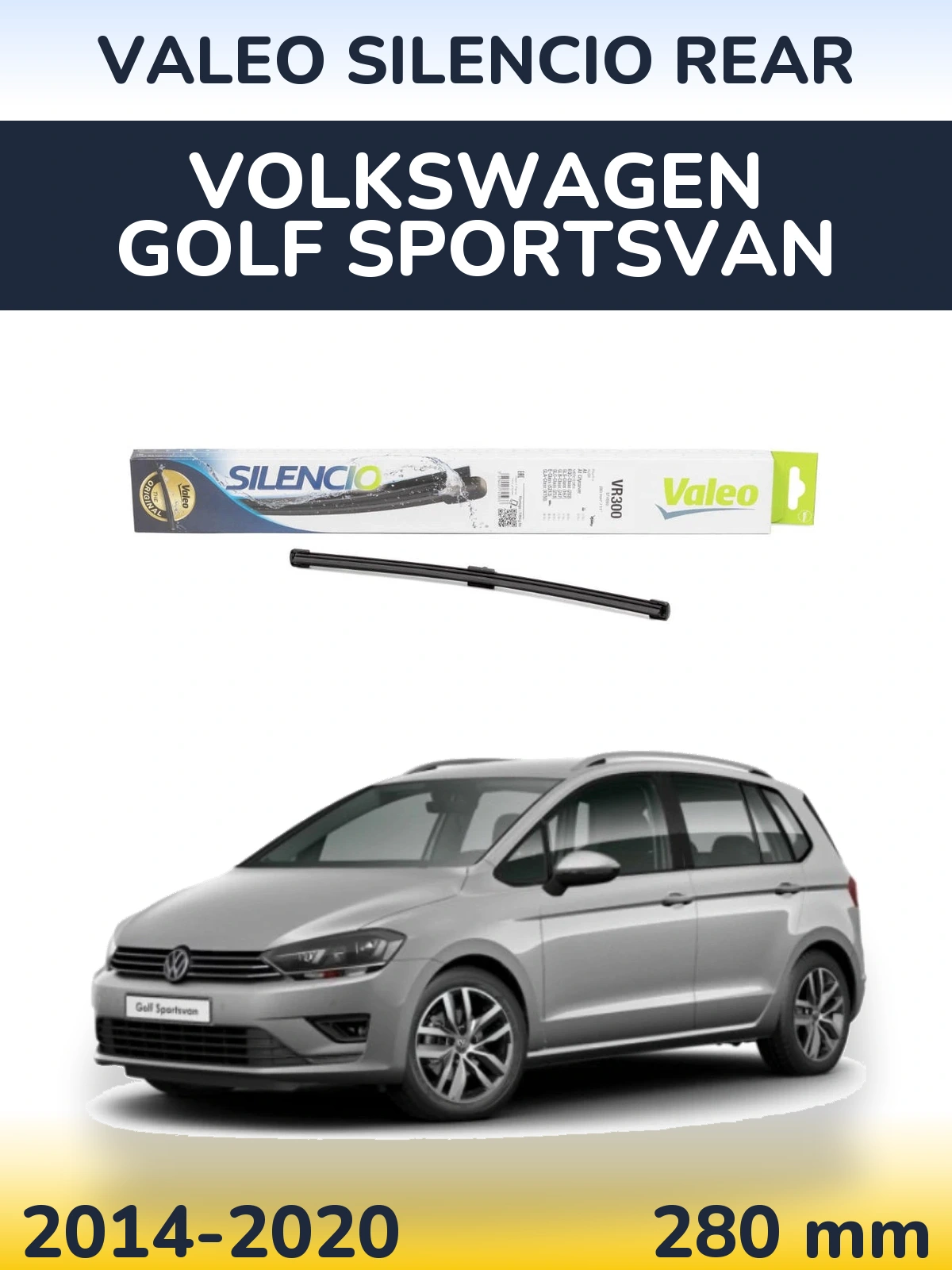 Tylna wycieraczka Valeo Silencio Rear 285 mm do Volkswagen Golf Sportsvan 2014-2020