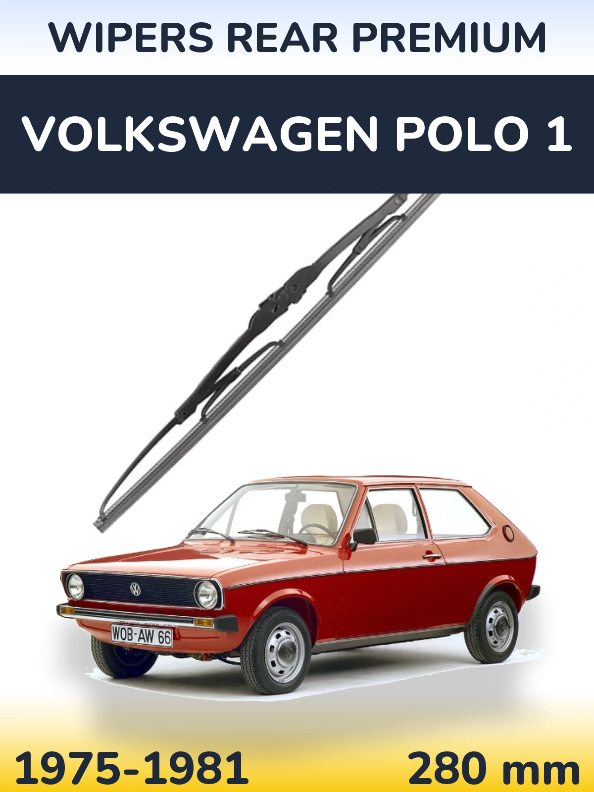 Задний дворник WIPERS REAR PREMIUM 280 мм для Volkswagen Polo 1 1975-1981