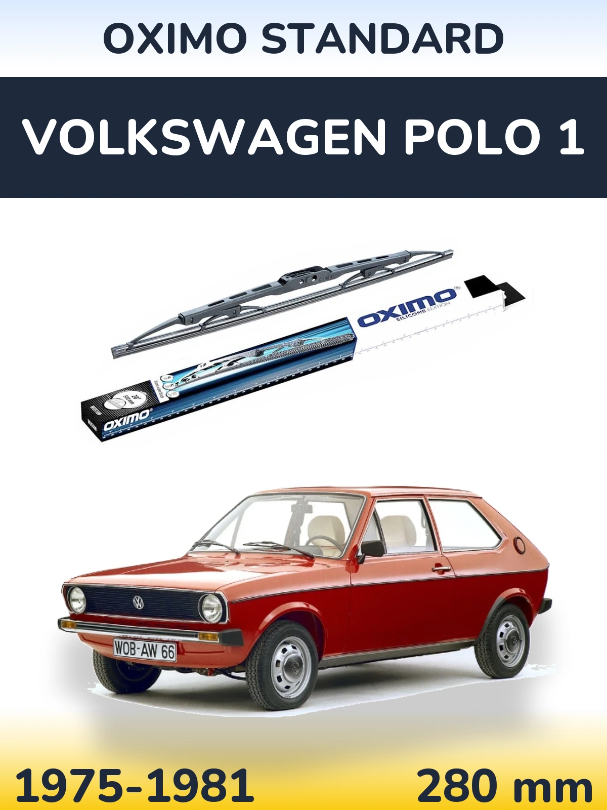 Rear wiper blade Oximo Standard 275 mm for Volkswagen Polo 1 1975-1981
