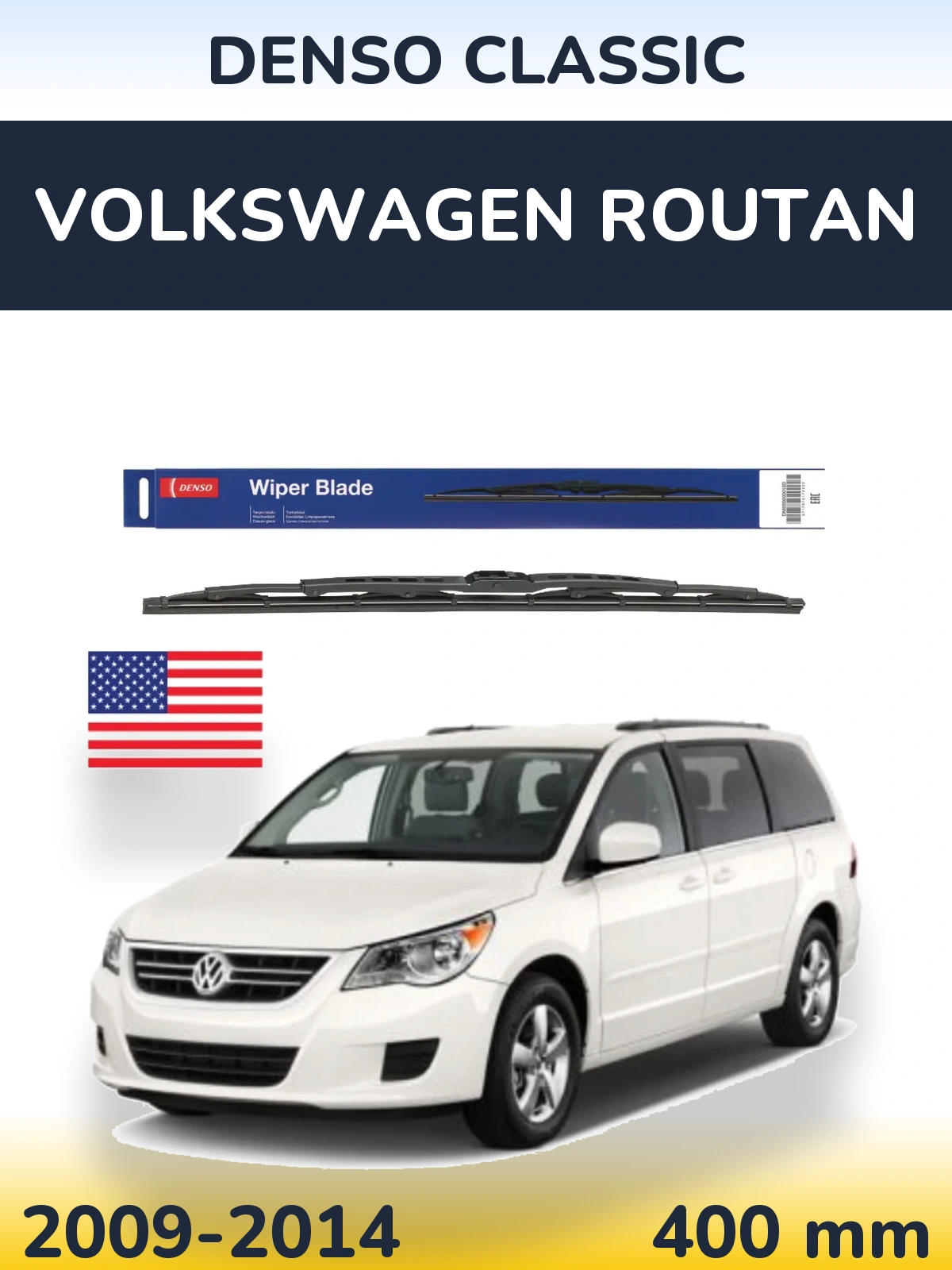Задний дворник Denso Classic 400 мм для Volkswagen Routan 2009-2014