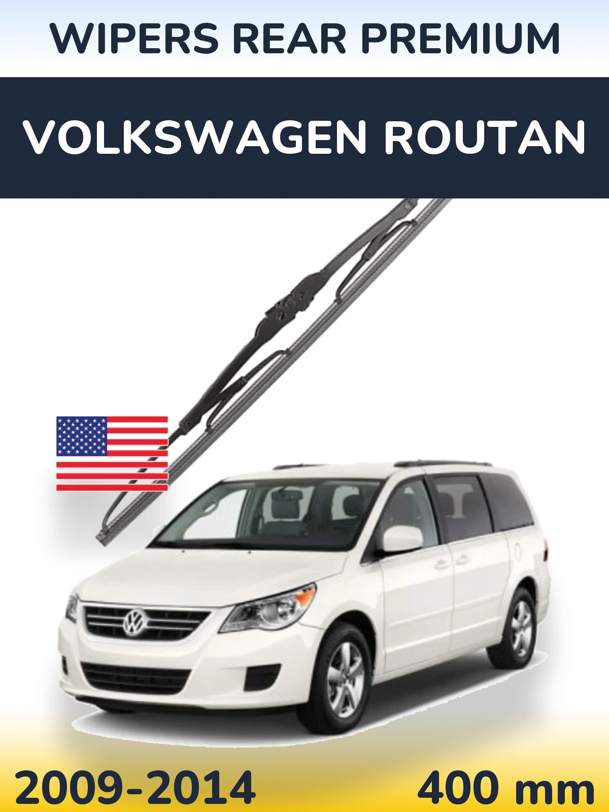 Rear wiper blade WIPERS REAR PREMIUM 400 mm for Volkswagen Routan 2009-2014