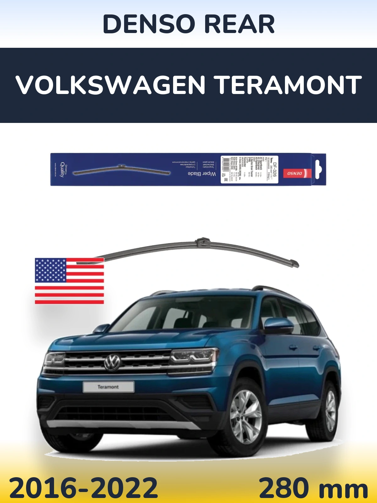 Tylna wycieraczka Denso Rear 285 mm do Volkswagen Teramont 2016-2022
