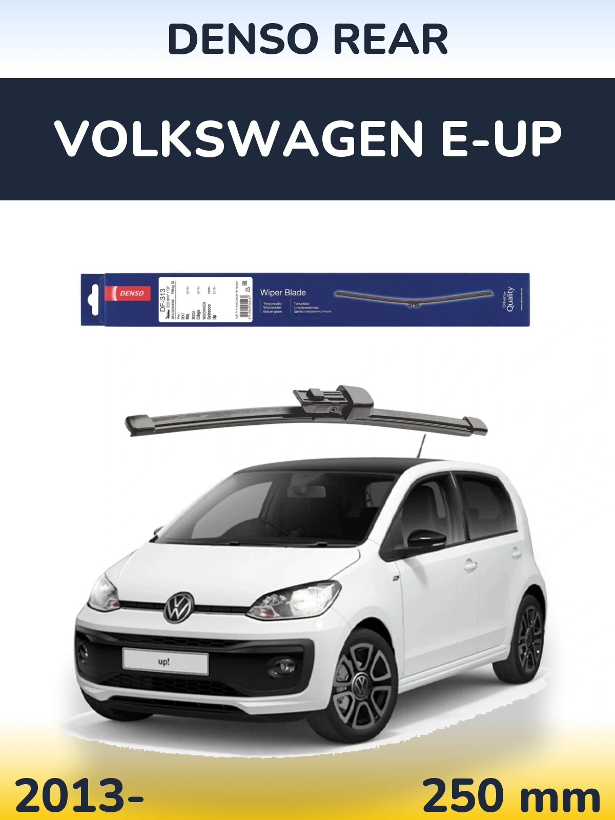 Задний дворник Denso Rear 250 мм для Volkswagen e-Up 2013-2026