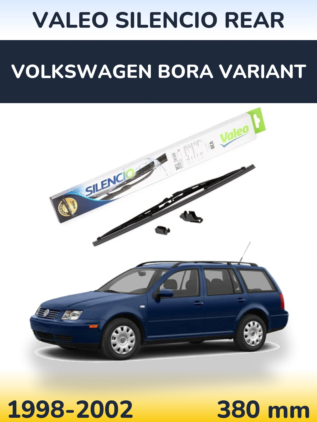 Tylna wycieraczka Valeo Silencio Rear 380 mm do Volkswagen Bora Variant 1998-2002