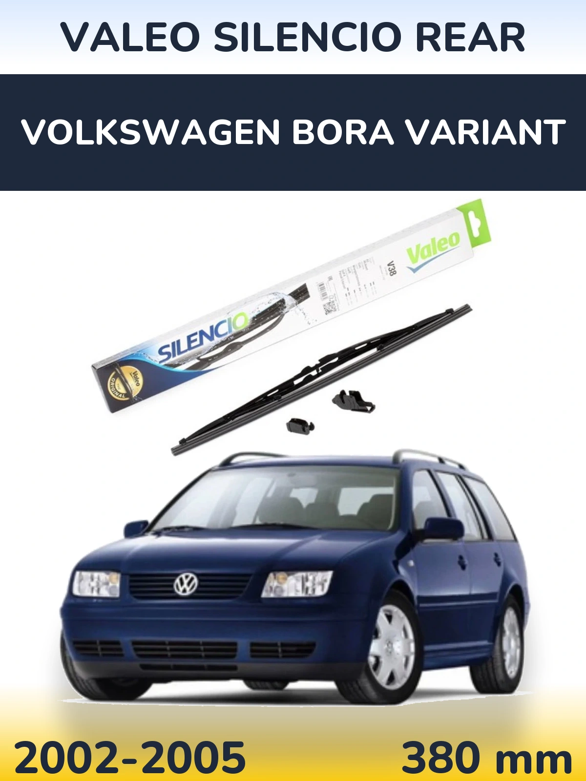 Задня щітка Valeo Silencio Rear 380 мм для Volkswagen Bora Variant 2002-2005