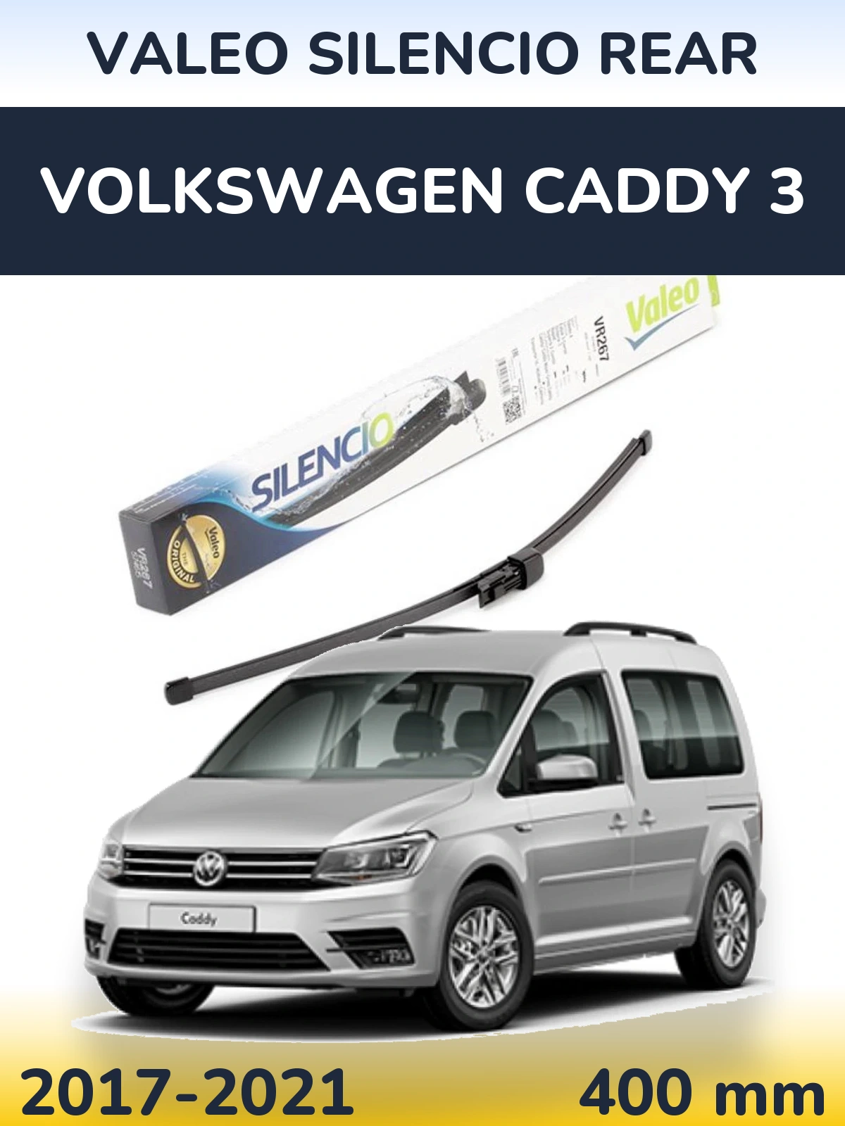 Tylna wycieraczka Valeo Silencio Rear 400 mm do Volkswagen Caddy 3 2017-2021