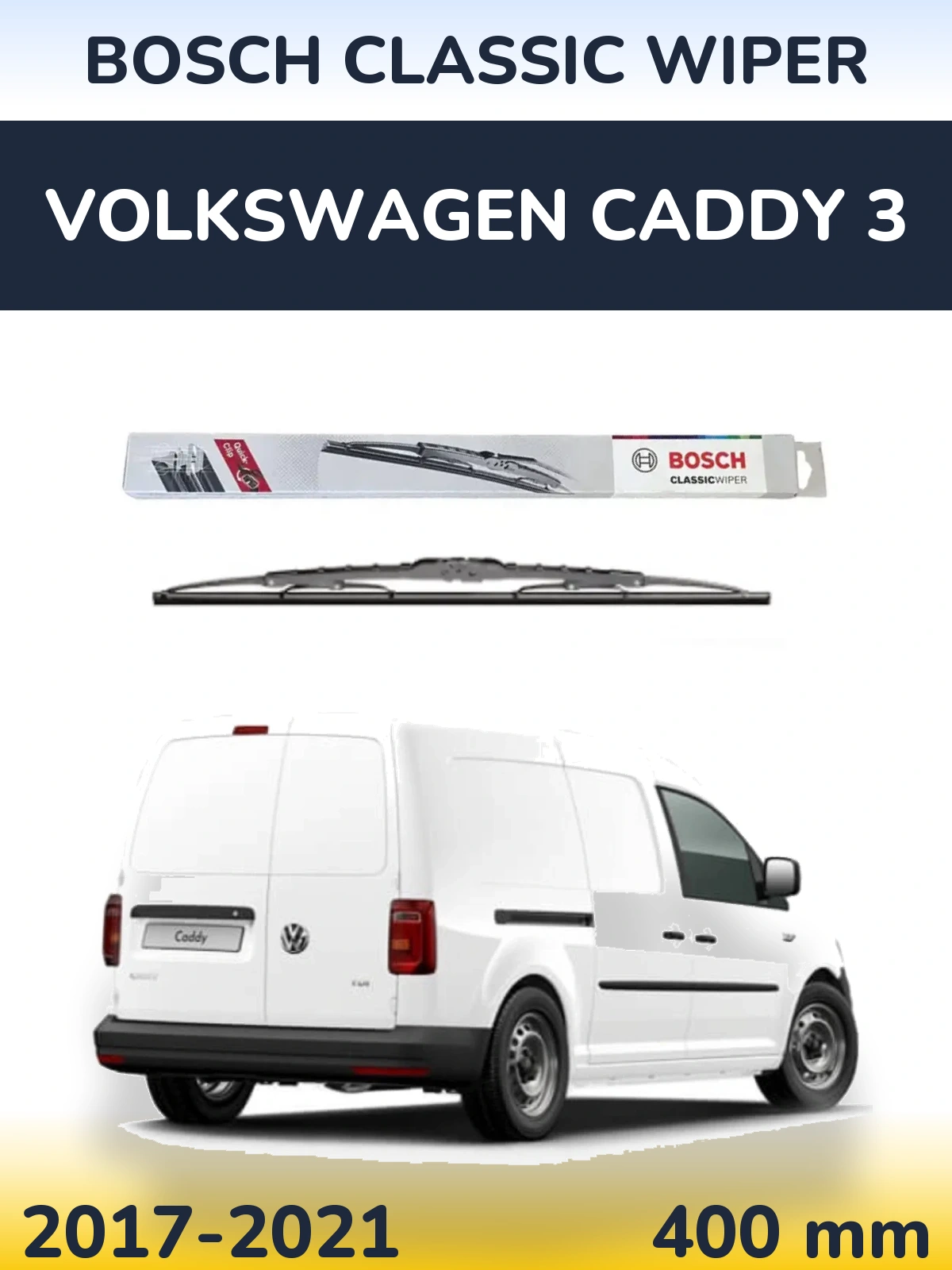 Tylna wycieraczka BOSCH Classic Wiper 400 mm do Volkswagen Caddy 3 2017-2021