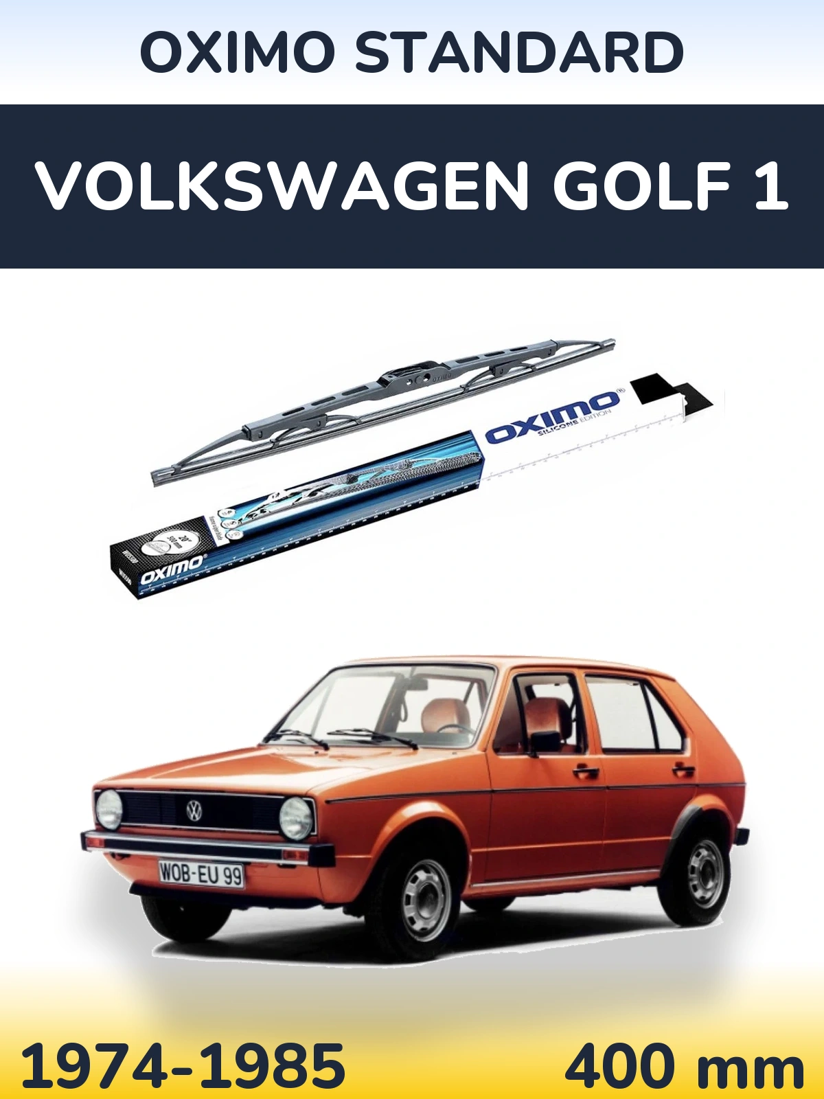 Tylna wycieraczka Oximo Standard 400 mm do Volkswagen Golf 1 1974-1985