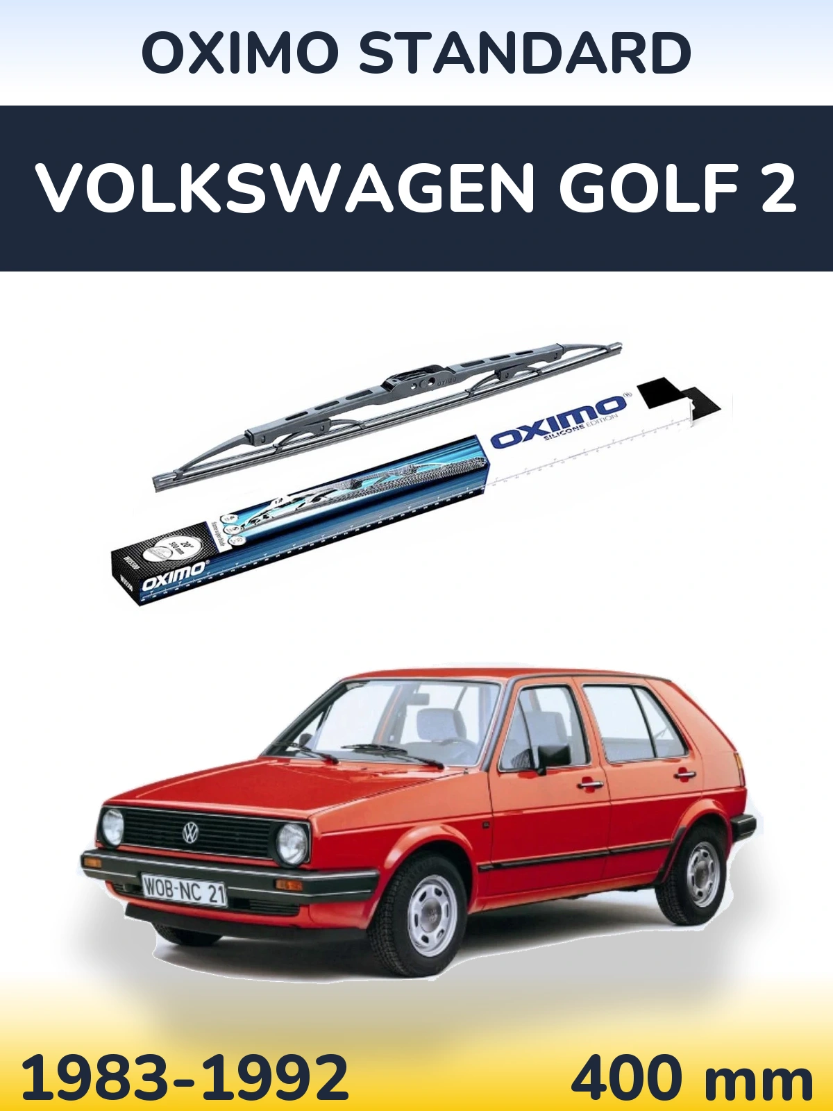 Задний дворник Oximo Standard 400 мм для Volkswagen Golf 2 1983-1992