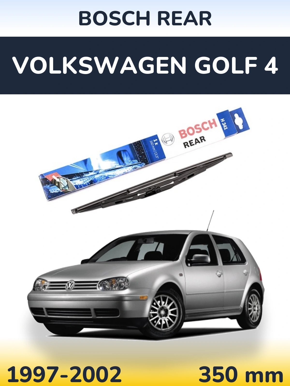 Задний дворник BOSCH Rear 340 мм для Volkswagen Golf 4 1997-2002