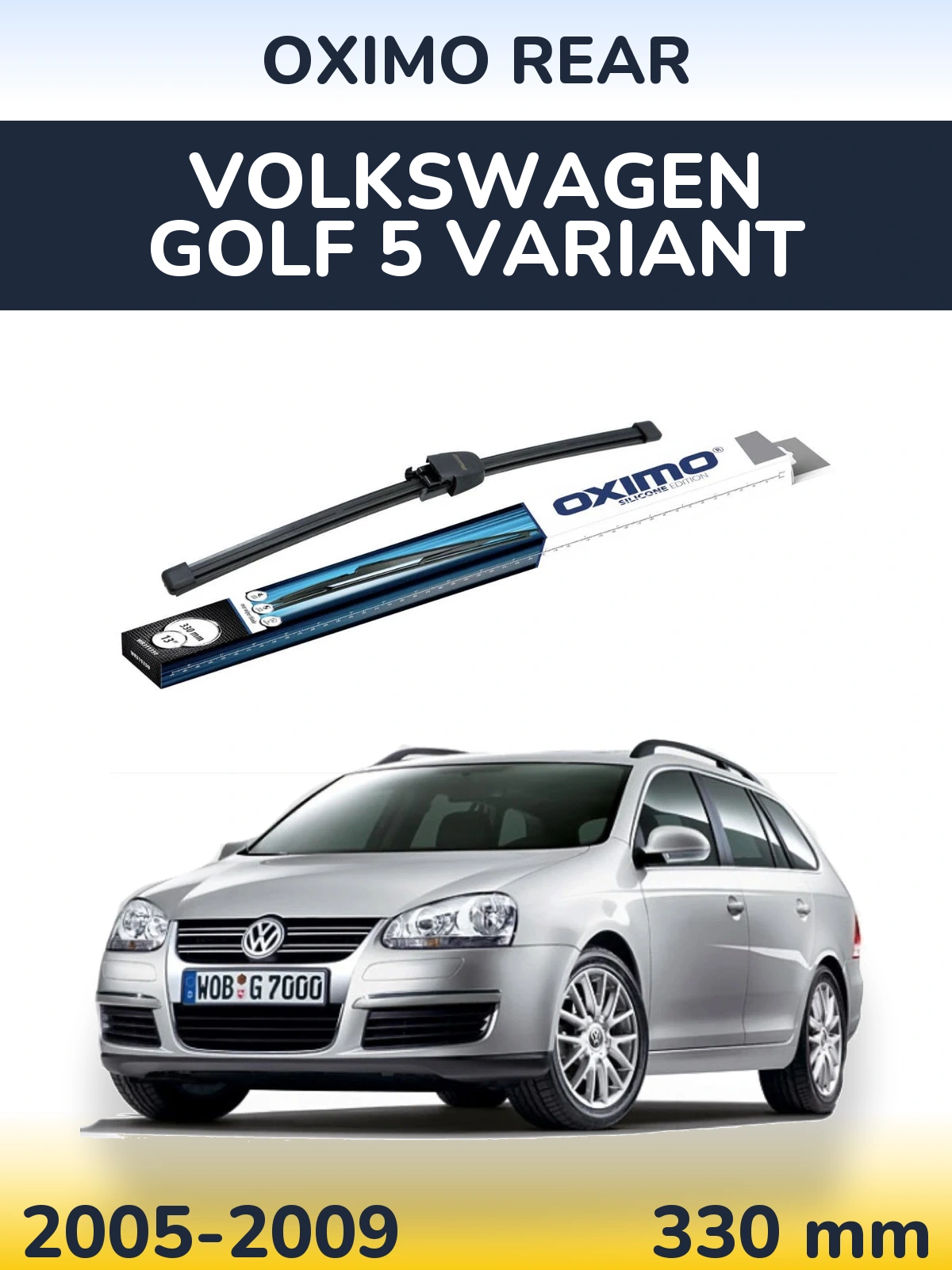 Rear wiper blade Oximo Rear 330 mm for Volkswagen Golf 5 Variant 2005-2009