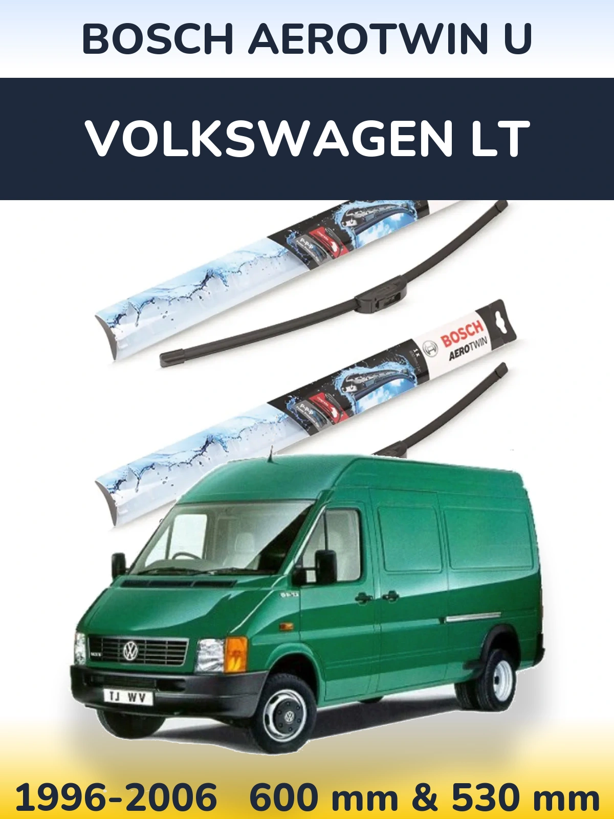 Komplet przednich wycieraczek BOSCH AeroTwin U 600 & 530 mm do Volkswagen LT 1996-2006