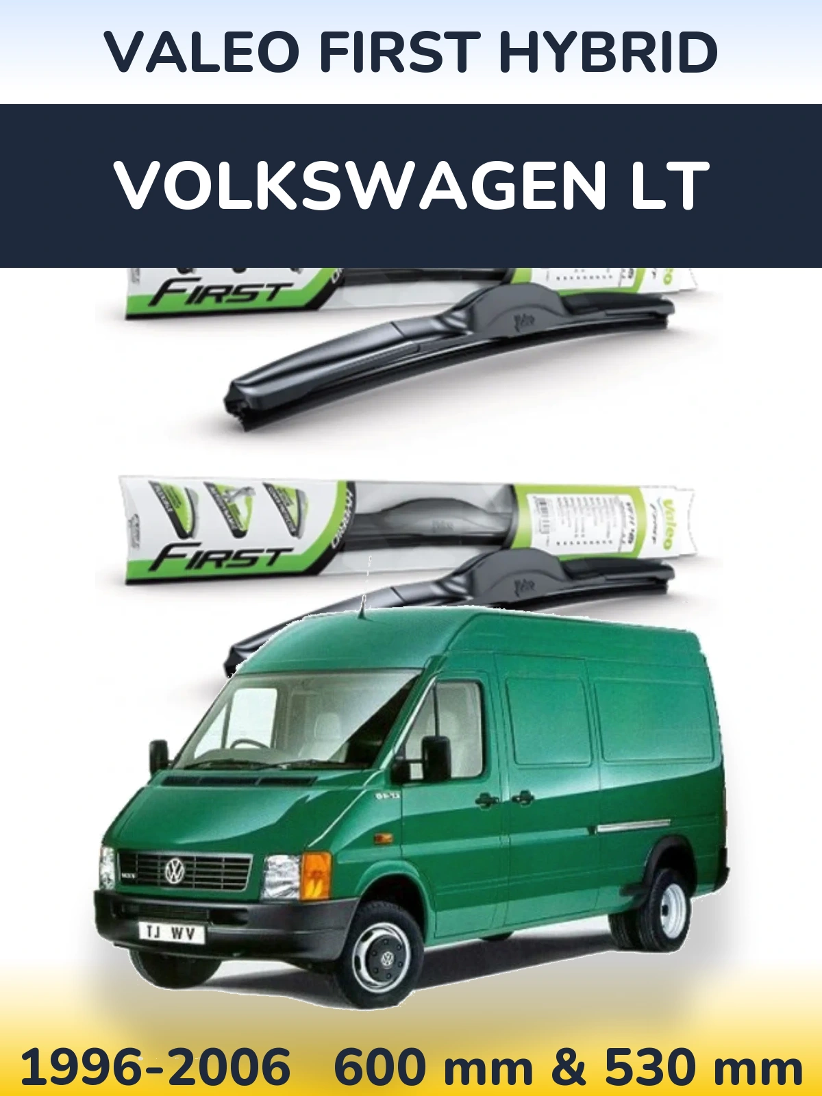Komplet przednich wycieraczek Valeo First Hybrid 600 & 530 mm do Volkswagen LT 1996-2006