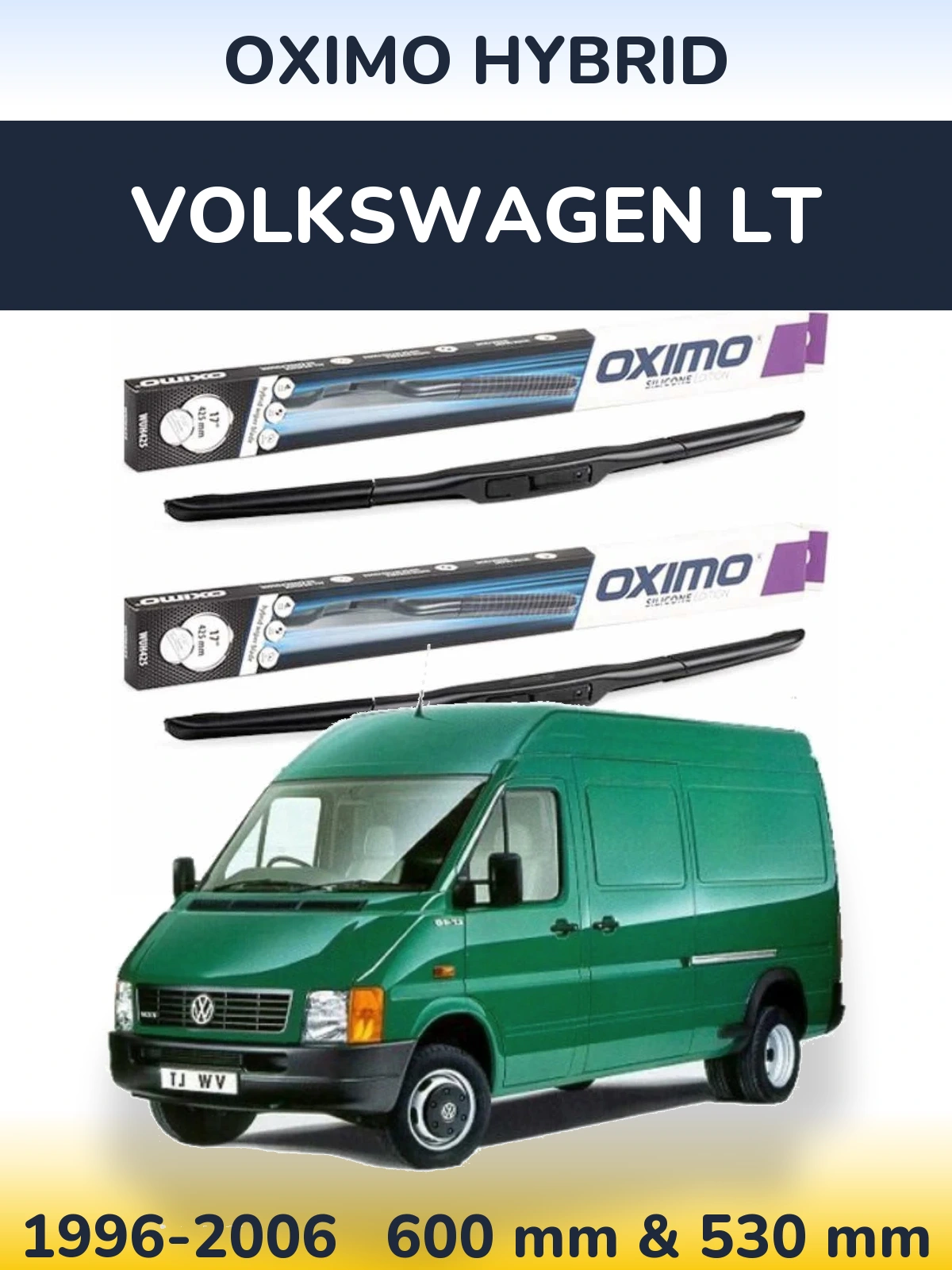 Komplet przednich wycieraczek Oximo Hybrid 600 & 530 mm do Volkswagen LT 1996-2006