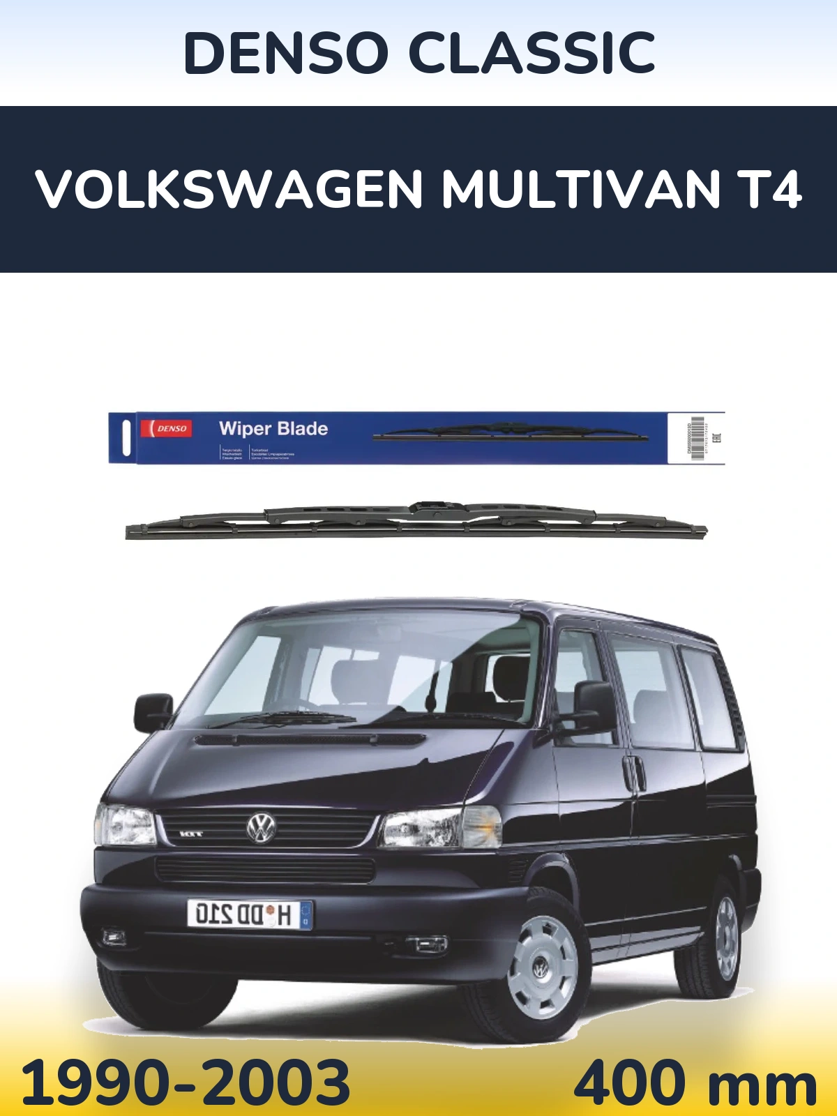 Tylna wycieraczka Denso Classic 400 mm do Volkswagen Multivan T4 1990-2003