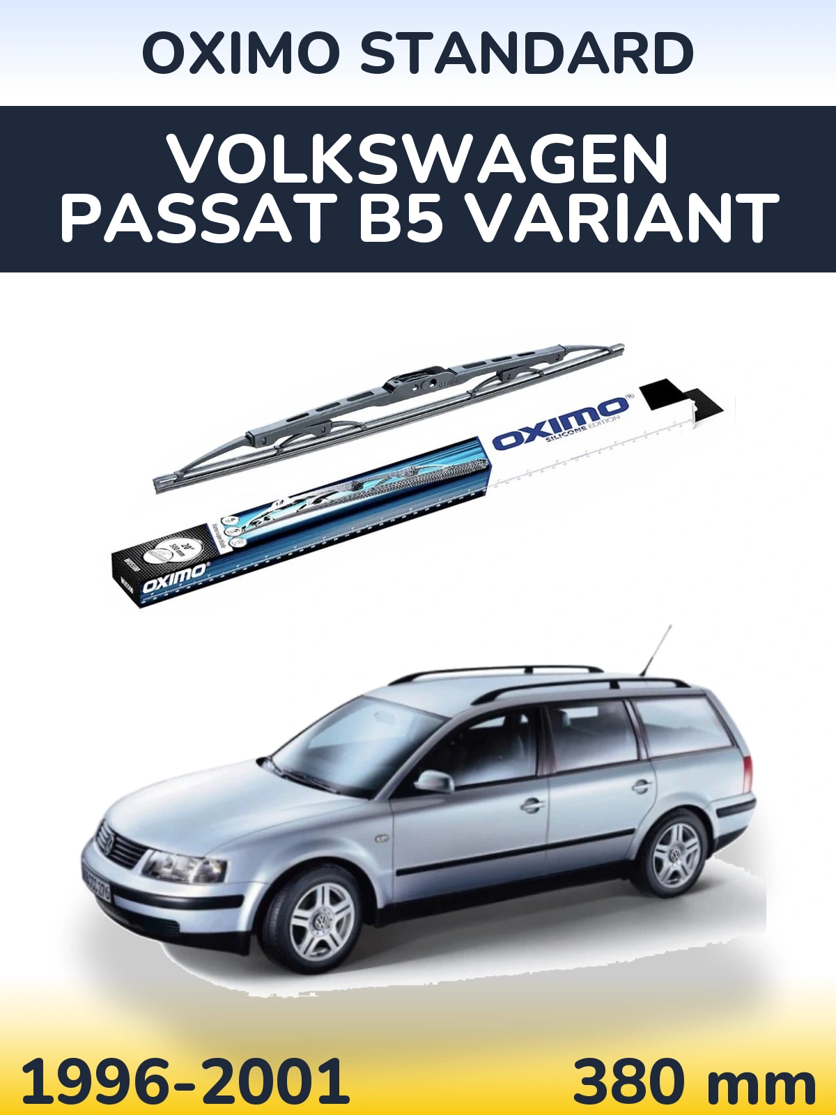 Tylna wycieraczka Oximo Standard 375 mm do Volkswagen Passat B5 Variant 1996-2001