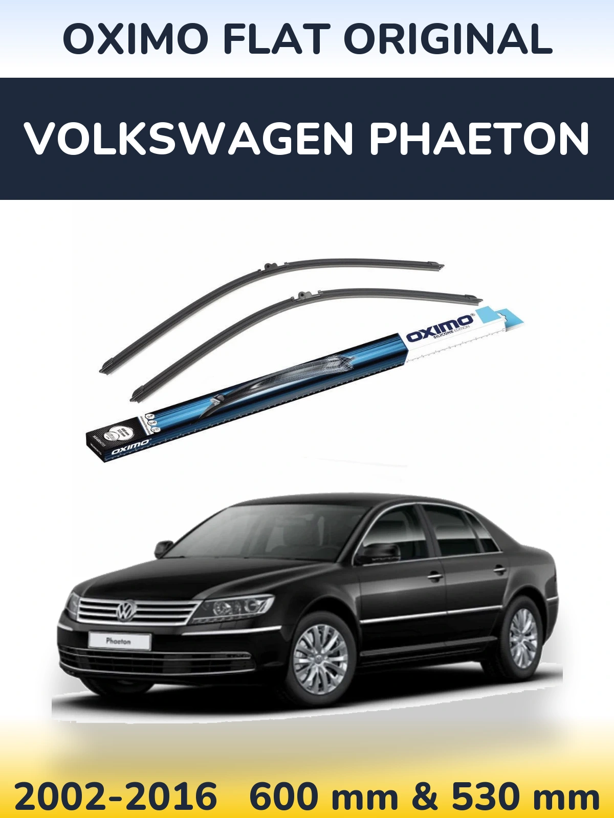 Komplet przednich wycieraczek Oximo Flat Original 600 & 530 mm do Volkswagen Phaeton 2002-2016