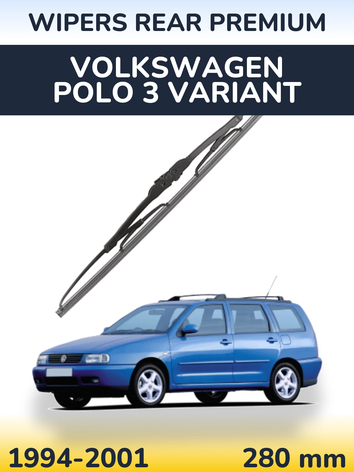 Rear wiper blade WIPERS REAR PREMIUM 280 mm for Volkswagen Polo 3 Variant 1994-2001