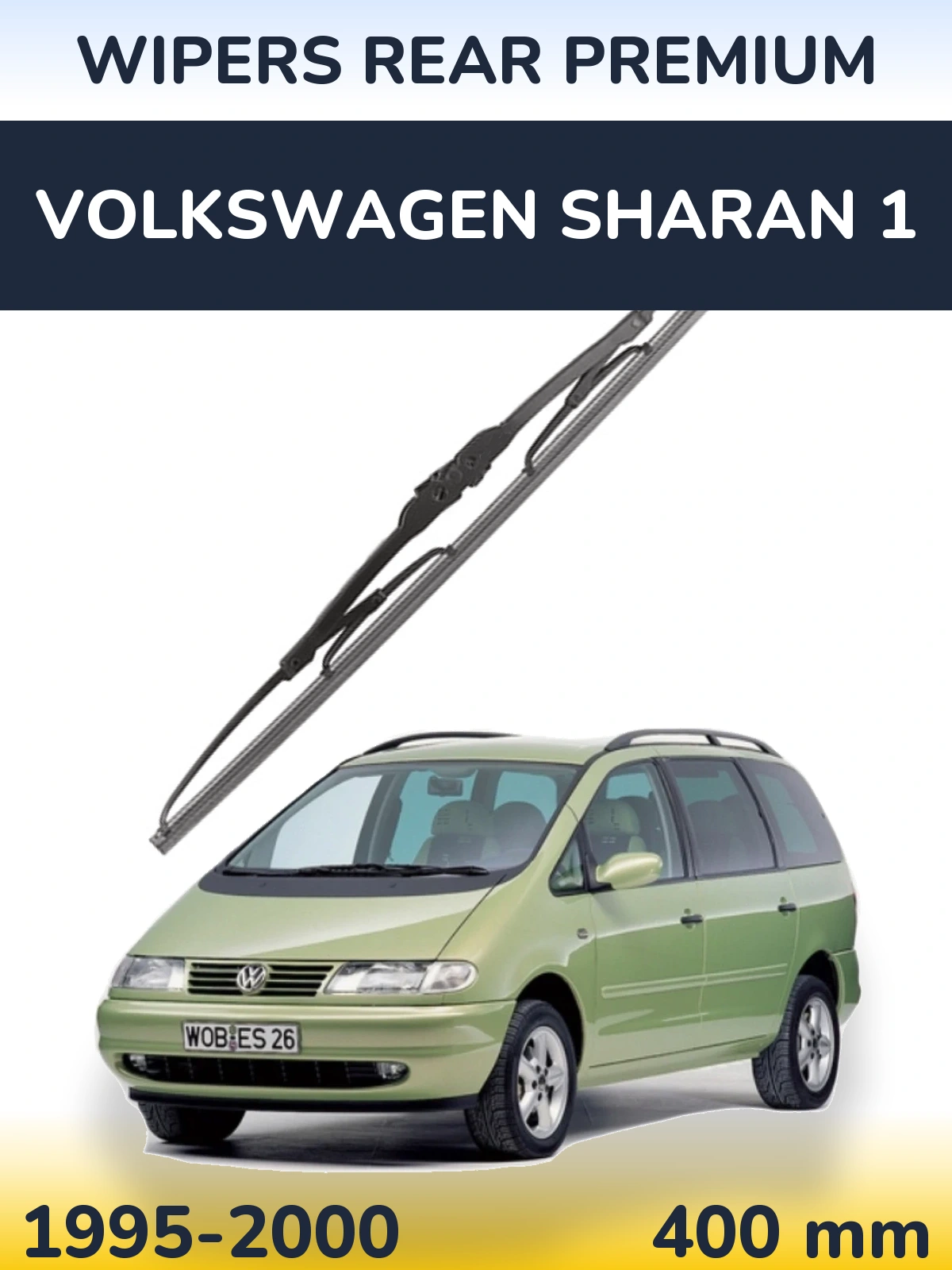 Tylna wycieraczka WIPERS REAR PREMIUM 400 mm do Volkswagen Sharan 1 1995-2000