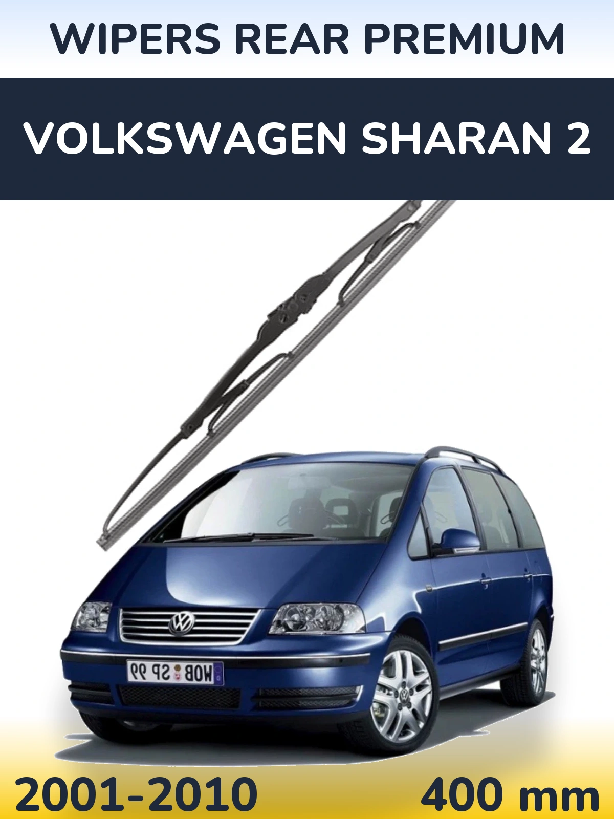 Tylna wycieraczka WIPERS REAR PREMIUM 400 mm do Volkswagen Sharan 2 2001-2010