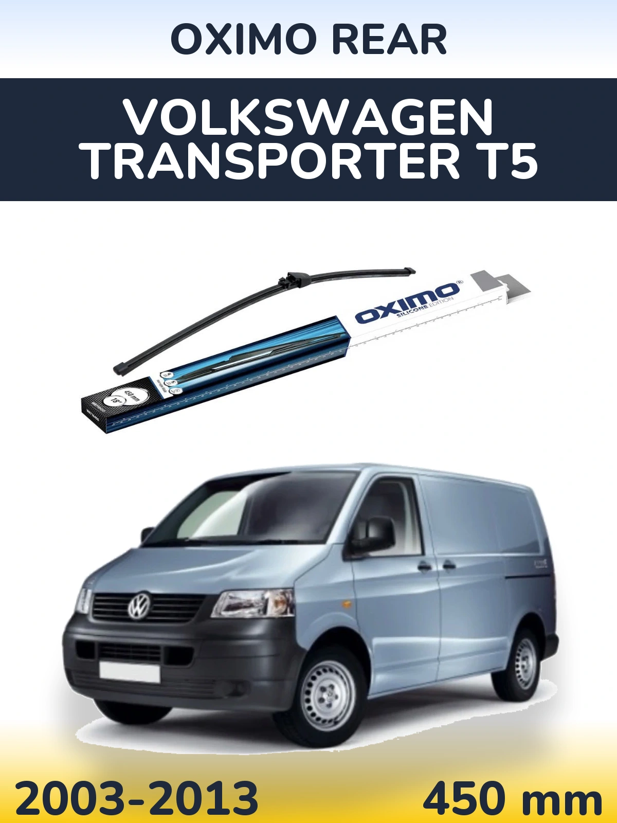 Rear wiper blade Oximo Rear 450 mm for Volkswagen Transporter T5 2003-2013