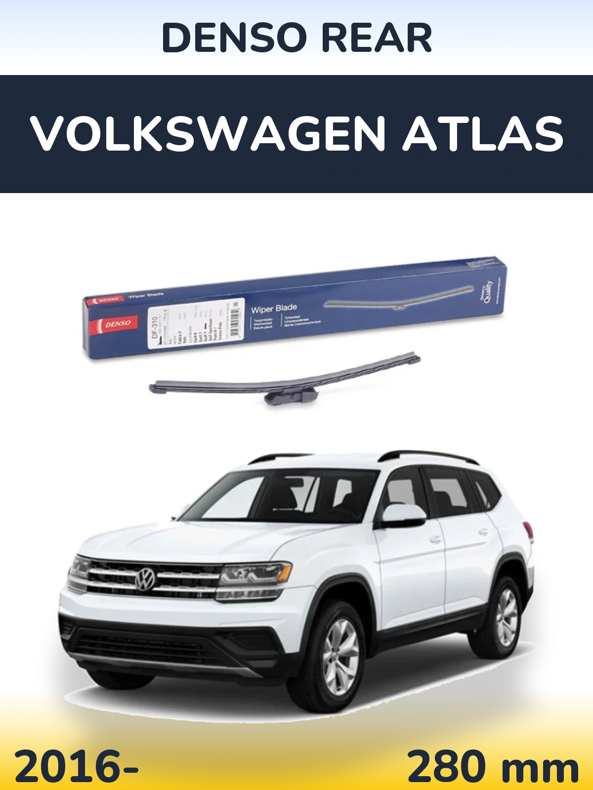 Задний дворник Denso Rear 280 мм для Volkswagen Atlas 2016-2026