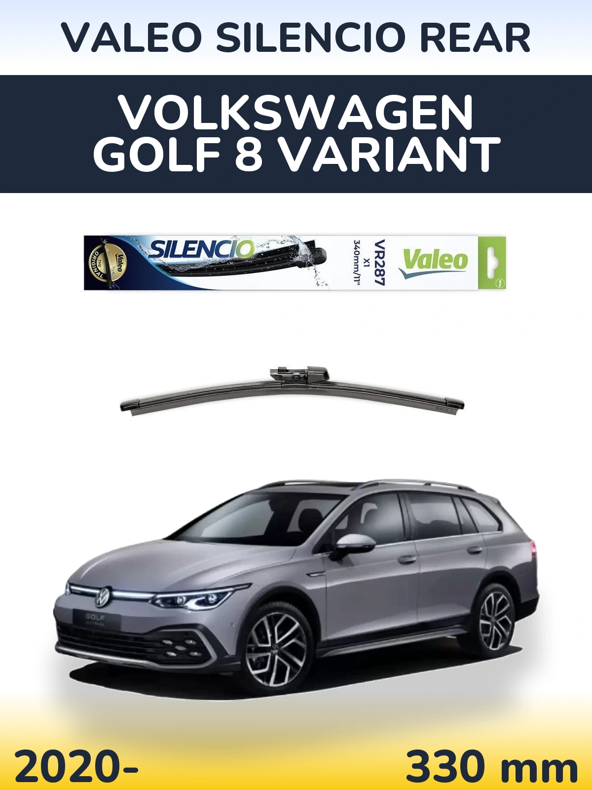 Tylna wycieraczka Valeo Silencio Rear 340 mm do Volkswagen Golf 8 Variant 2020-2026