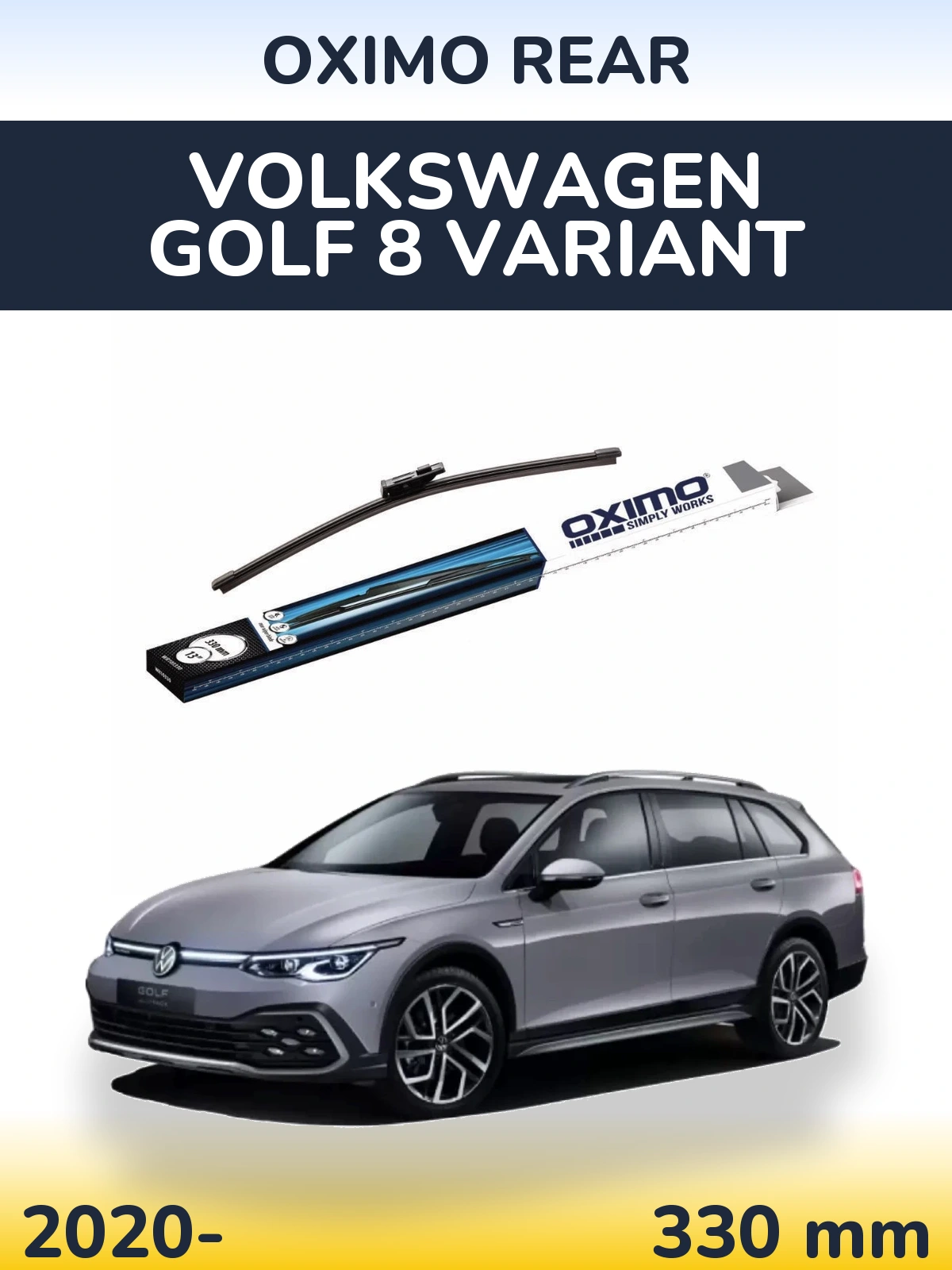 Задний дворник Oximo Rear 330 мм для Volkswagen Golf 8 Variant 2020-2026