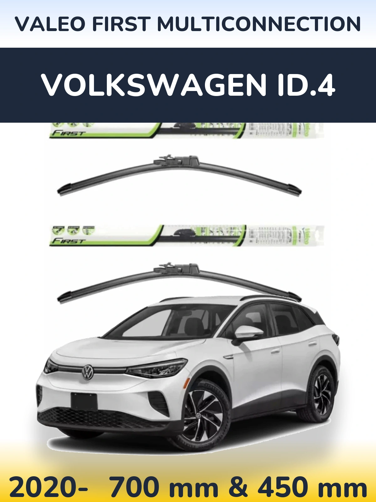 Komplet przednich wycieraczek Valeo First MultiConnection 700 & 450 mm do Volkswagen ID.4 2020-2026