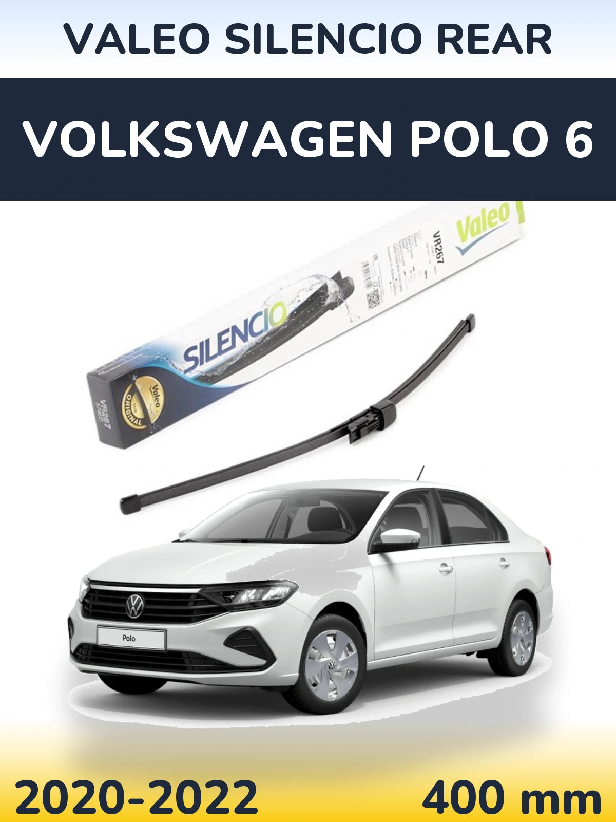 Tylna wycieraczka Valeo Silencio Rear 400 mm do Volkswagen Polo 6 2020-2022