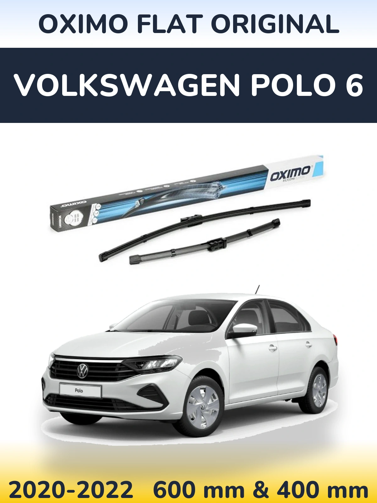 Komplet przednich wycieraczek Oximo Flat Original 600 & 400 mm do Volkswagen Polo 6 2020-2022