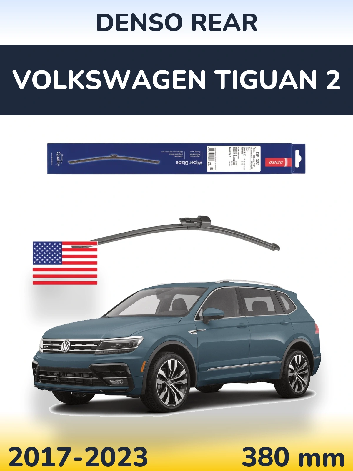 Tylna wycieraczka Denso Rear 380 mm do Volkswagen Tiguan 2 2017-2023
